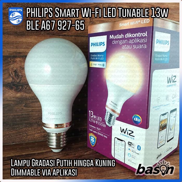 Philips Lampu Smart WiFi LED 13W With Bluetooth - Tunable White