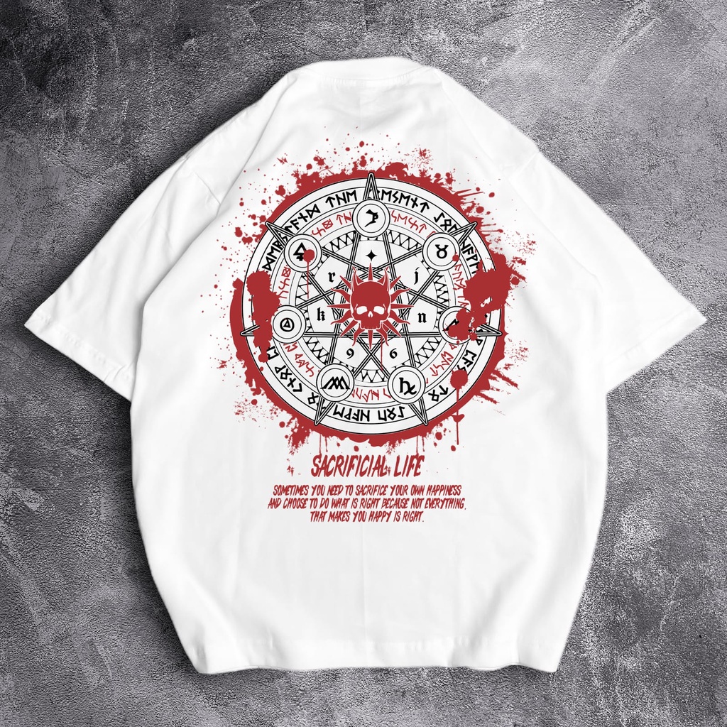 GSC - BAJU KAOS OVERSIZE SOMETIMES SACRIFICIAL LIFE / OVERSIZE T-SHIRT &quot;sometimes&quot;