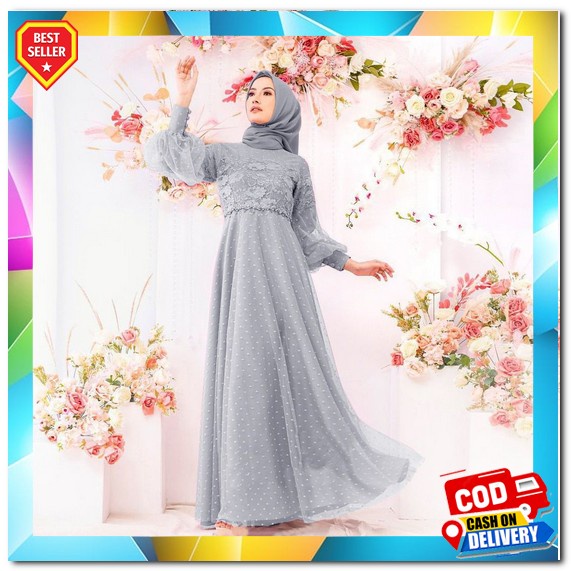Gamis Pesta Elegan Gsmis Muslim Buat Lebaran  Modern Games Kekinian Bsju Ibu2 Kondangan Gmis Dewasa 