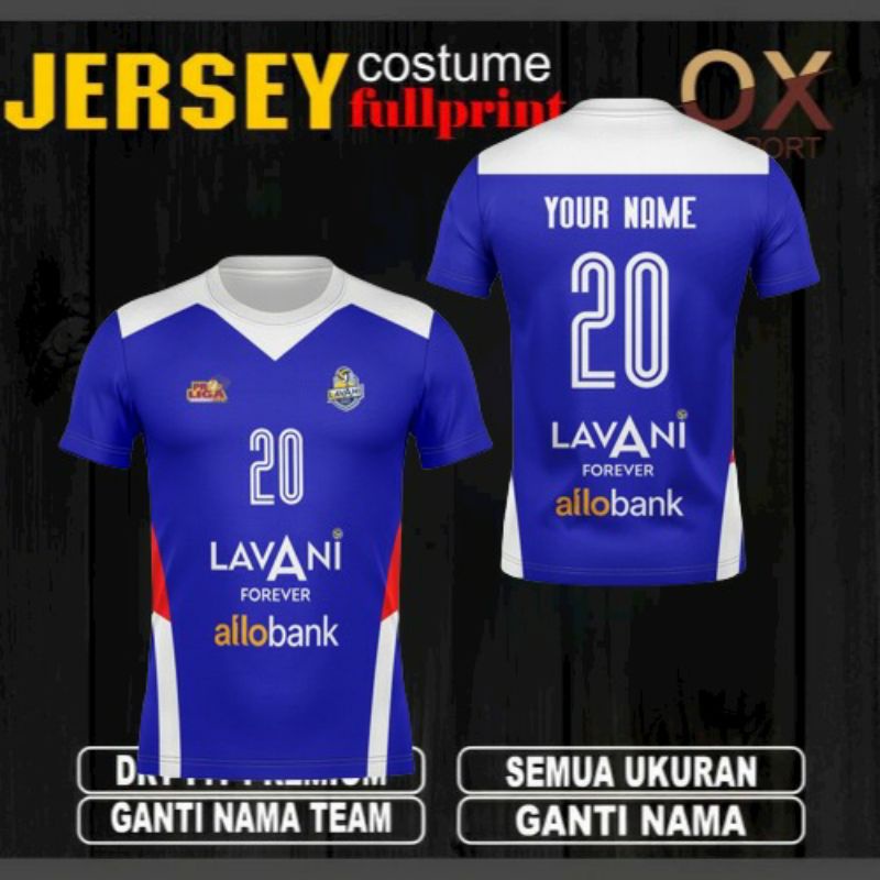 Jersey Kaos Baju Voli Proliga LAVANI Dewasa - Anak