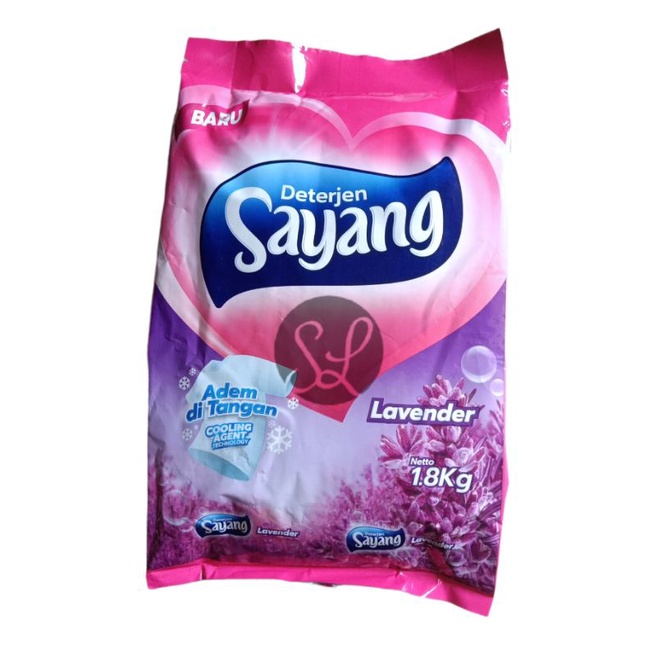 Deterjen Bubuk Sayang 1.8kg / Deterjen Sayang Lavender Detergent Bubuk 1.800 Gram