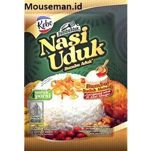 

Kobe Bumbu Aduk Nasi Uduk / Bumbu Sudah Matang / Langsung Aduk di Nasi Hangat Untuk 4 Porsi 15gr