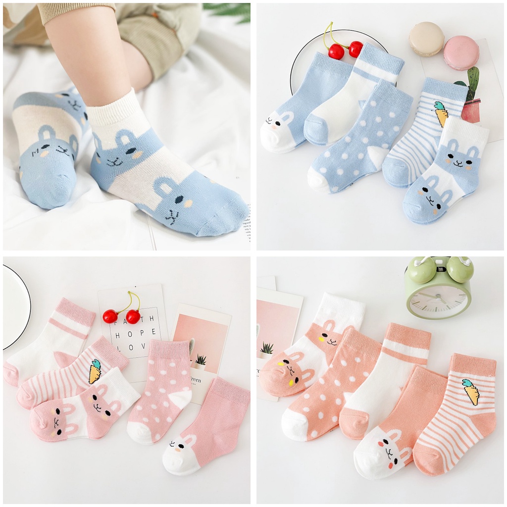 KK13-Kaos Kaki Anak Bayi Laki Perempuan Import 5pcs/Set