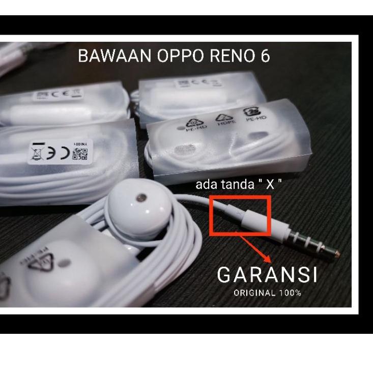 [KKY.24Ma23w] ( GARANSI ORI 100% | BAWAAN RENO 5/6 ) Headset handsfree earphone OPPO support 3D/5D/8