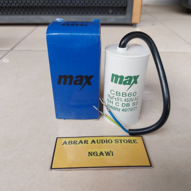 Capasitor MAX Bulat 16/450 Kapasitor Bulat Max 16uf/450v