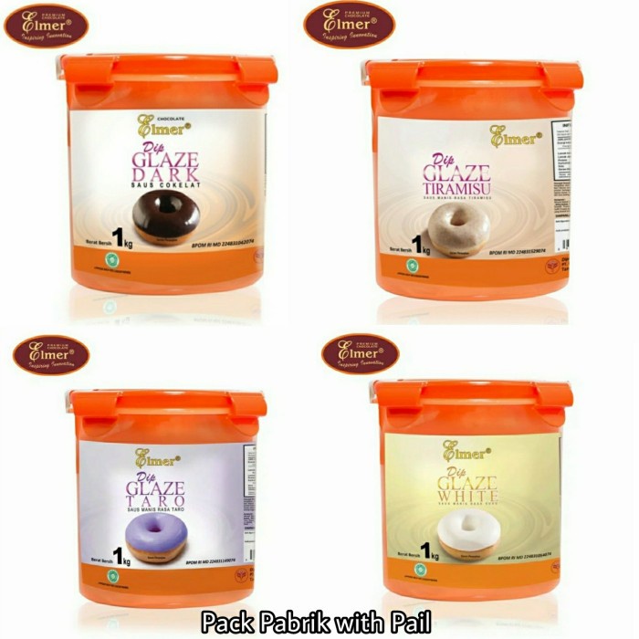 

Elmer Dip Glaze 1kg Dark Choco Tiramisu C4 White Taro GOJEK - White Vanilla