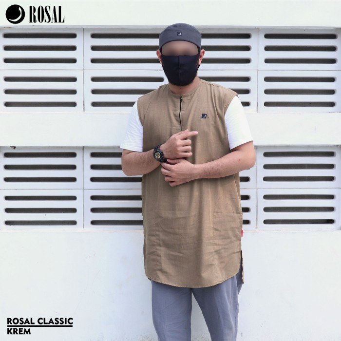 Rompi Sholat MURAH ROMPI SHOLAT ROSAL CLASSIC - krem, M(Z3D4) rompi shalat rompi sholat rompi sholat