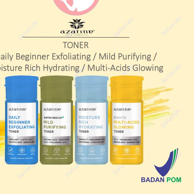 ♠ AZARINE Toner - Daily Beginner Exfoliating / Mild Purifying / Multi-Acids Glowing / Moisture Rich 