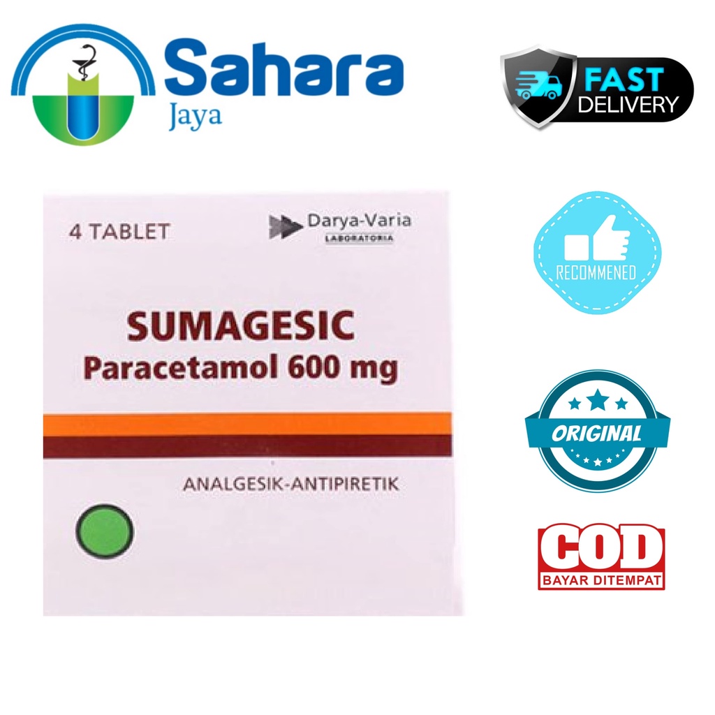 [SJ] Sumagesic 600 mg 4 Tablet / PARACETAMOL 600 MG