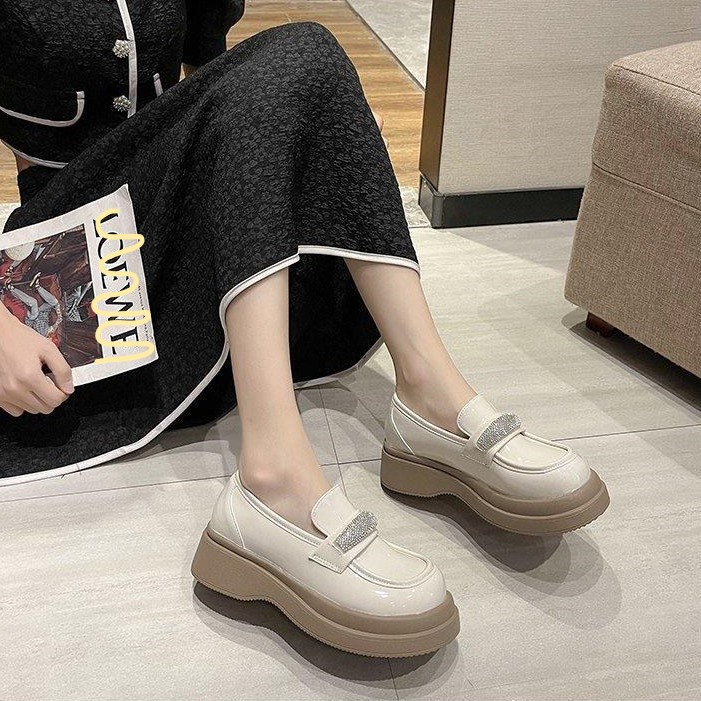 FD Sepatu Docmart Wanita Loafers Mary Jane Shoes Korean Style Terbaru KI-035