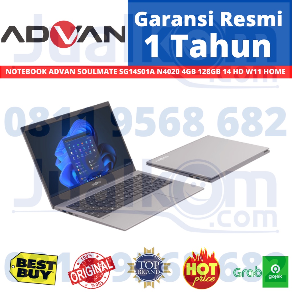 NOTEBOOK ADVAN SOULMATE SG14S01A N4020 4GB 128GB 14 HD W11 HOME