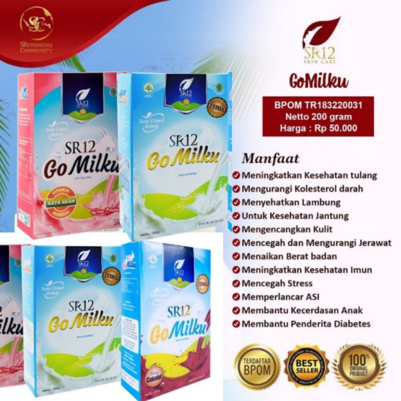 

(FREE GIFT) GOMILKU SR12 200GR SUSU KAMBING ETTAWA SUSU KESEHATAN