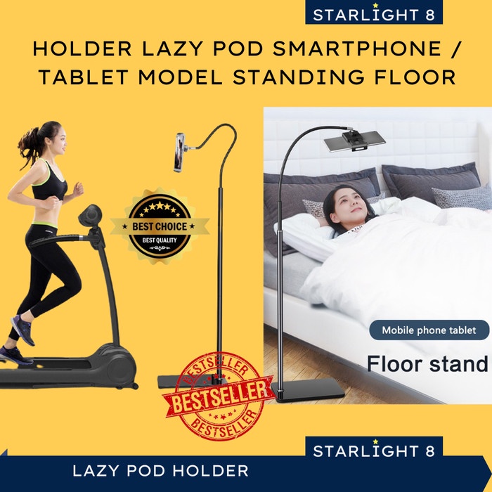 Terlaris Holder Lazy Stand Lantai Hp Tablet Untuk Demo Olahraga Masak Nonton