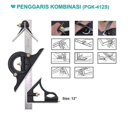 

Penggaris Kombinasi Dengan Busur -Wipro Pgk-412S