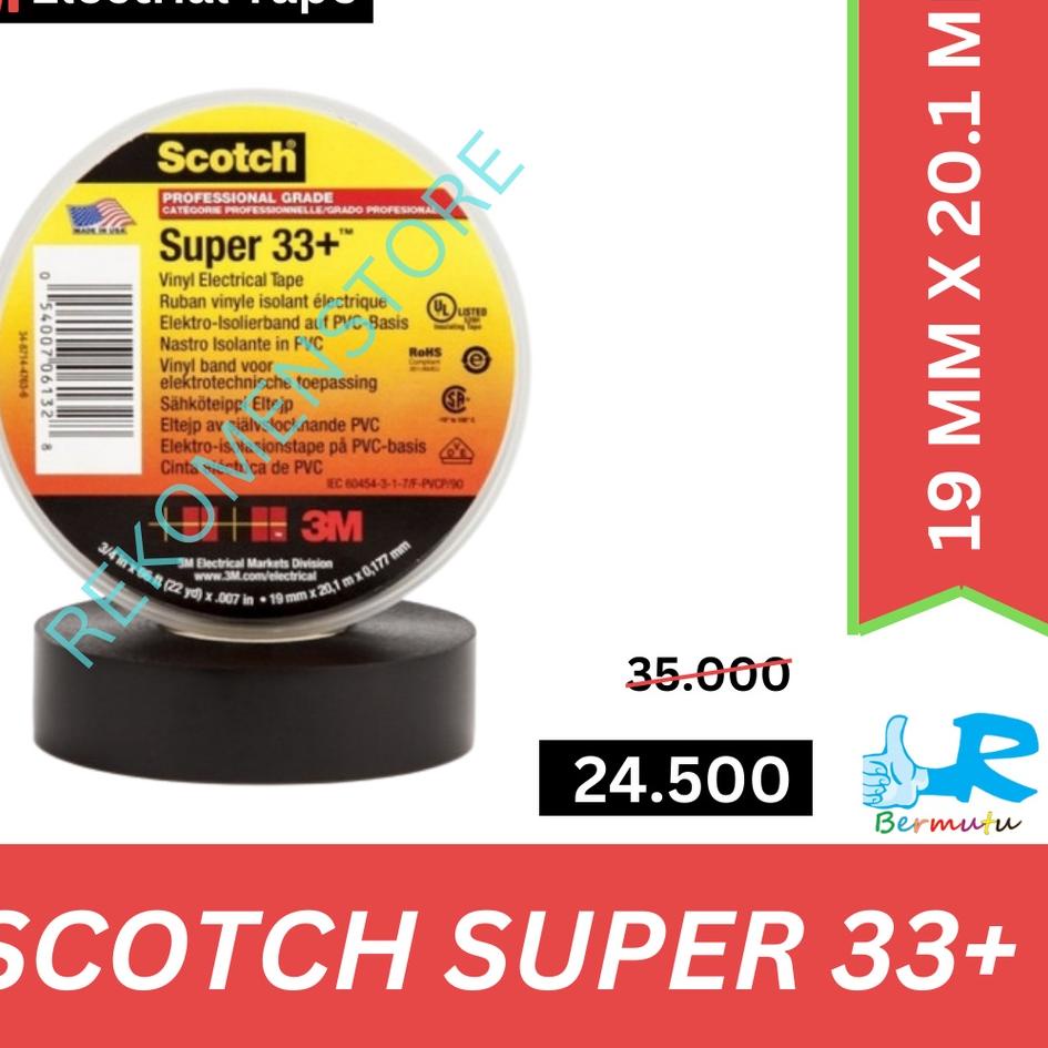 

3M Isolasi Scotch Super 33+ Vinyl Electrical Tape TERMURAH belkang