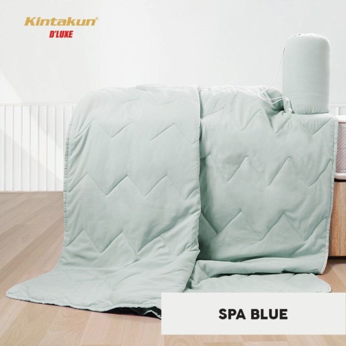 Selimut Dewasa Kintakun Selimut Korea Size 150x200 cm. - spa blue(Q8G6) Selimut Dewasa Bulu Halus Se