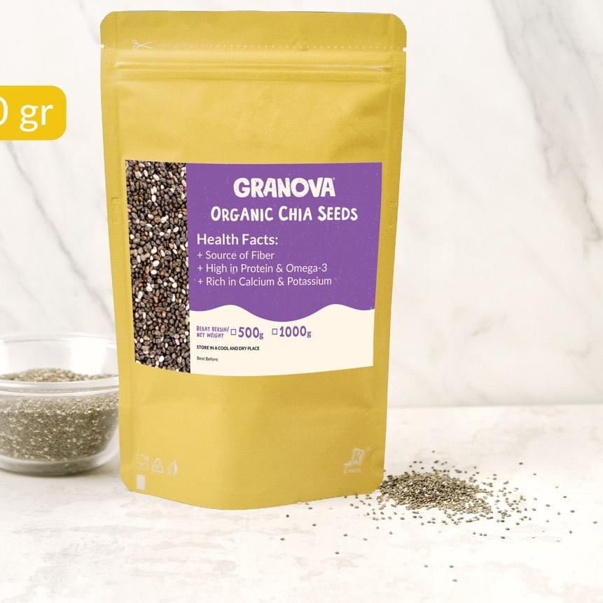 

☈ Premium Chia Seed/ Biji Chia by Granova 500g (Certified USDA Organic) - healthy & natural superfood ✧