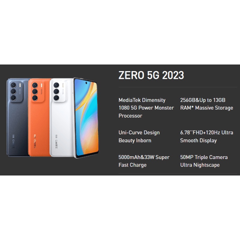 Infinix Zero 5G 2023 8/256GB 6,78 Inch Garansi Resmi