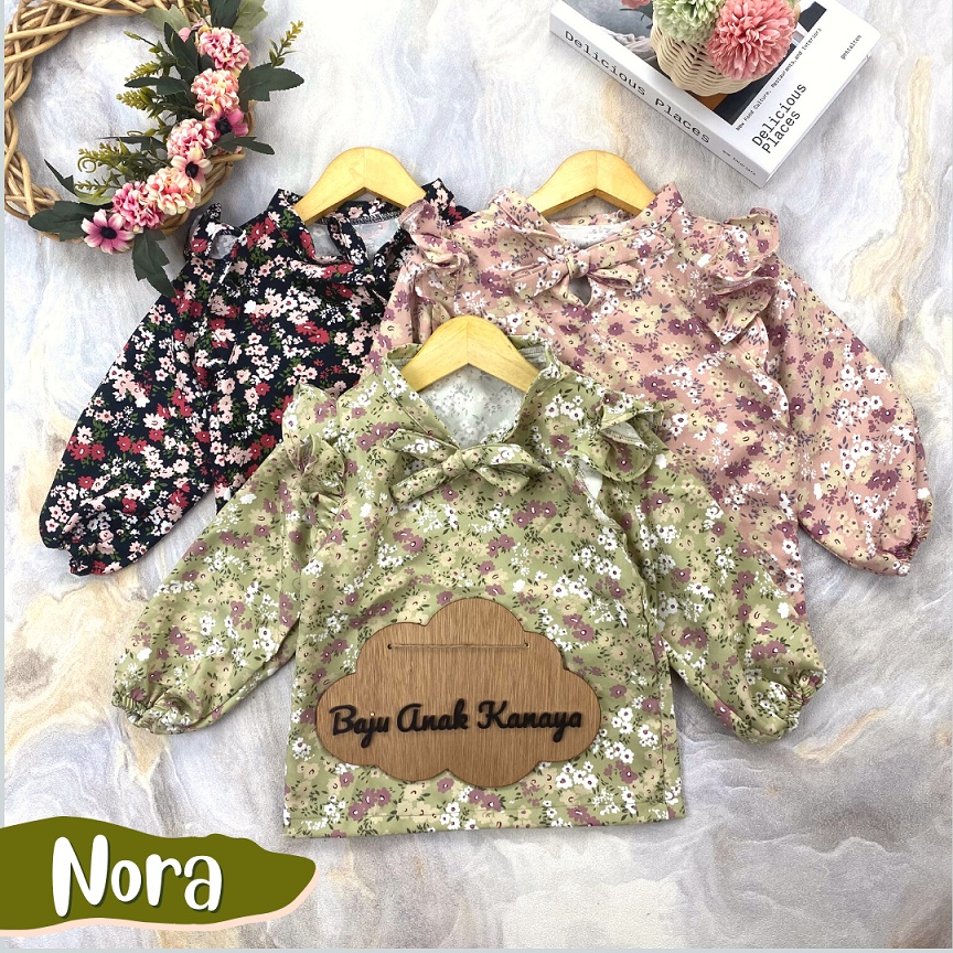 2-4TH ATASAN ANAK PEREMPUAN NORA BLOUSE ANAK PEREMPUAN ATASAN RAYON ANAK