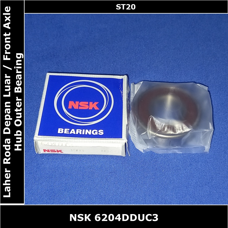 Laher Bearing Roda Depan Luar Suzuki ST20 Trungtung 1977 - 1983 NSK 6204 DDUC3 Ori Indonesia Asli Or
