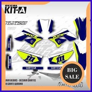Decal KLX S MOTIF GRAFIS SIMPLE BIRU HIJAU STABILO D-A1-414 1M4R23 perkakas