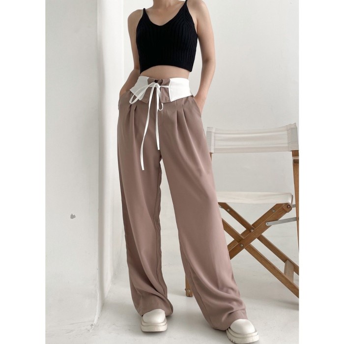 BEFAST - ZRX OOTD CELANA KULOT SOYA / KETLIN PANTS TWISTCONE / Celana Kulot HW Keluaran Terbaru / Outfit Wanita Remaja ABG Trendy / Kulot Polos Formal / Fashion Kekinian Wanita Remaja / OOTD Style Wanita Korean / Terlaris