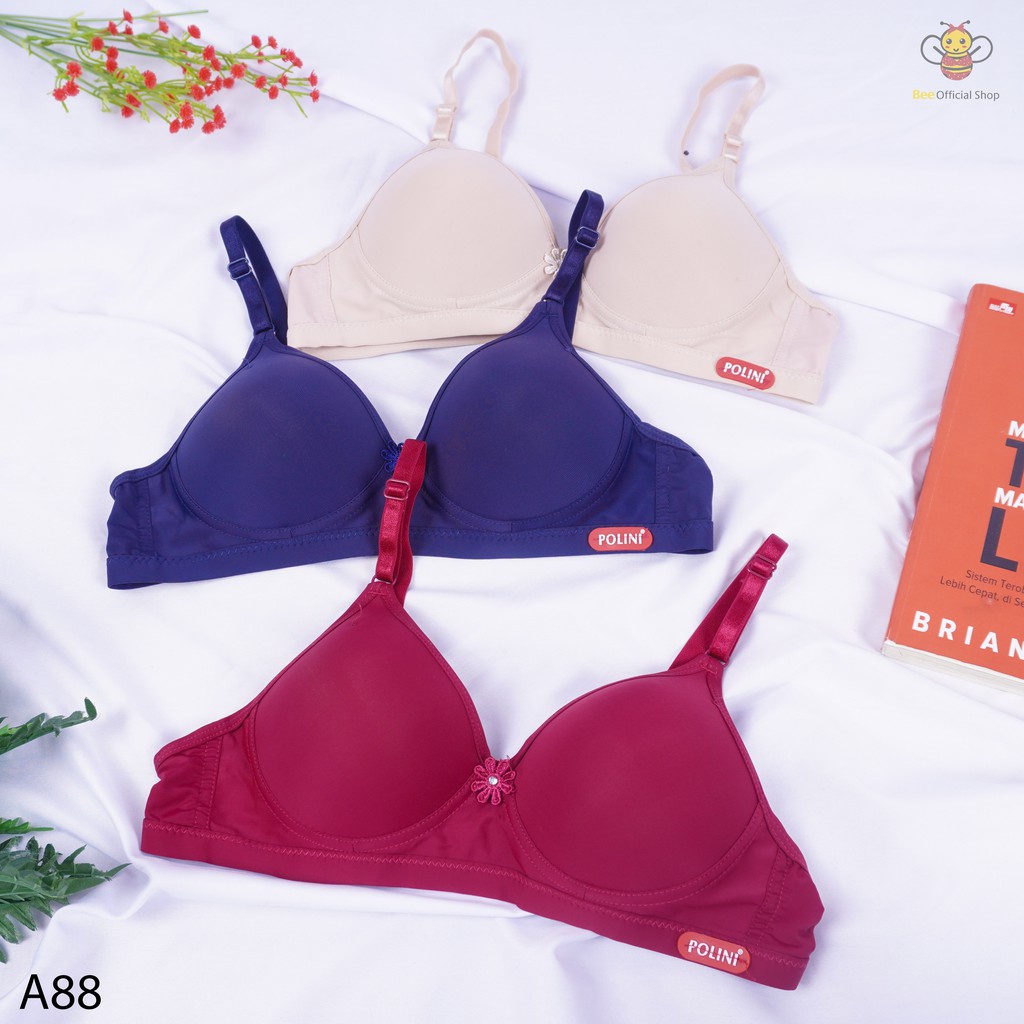 BEE - Bra Wanita Tanpa Kawat Bisa Pilih Warna Bh Push Up Premium Quality A88