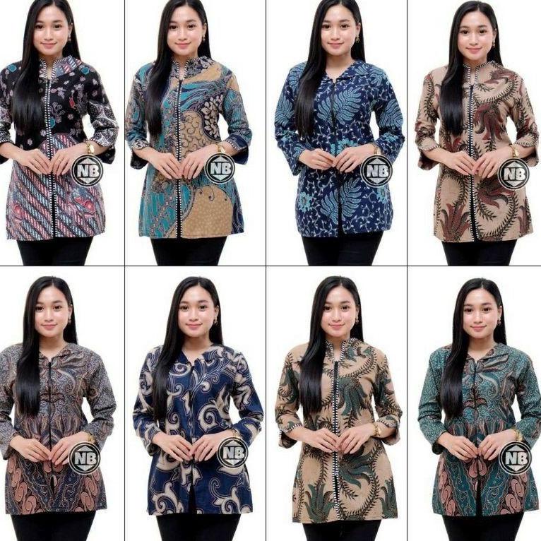 [ART. 2817 Batik blouse Modern Seragam Kerja Kantor Lengan panjang/baju dinas guru wanita/