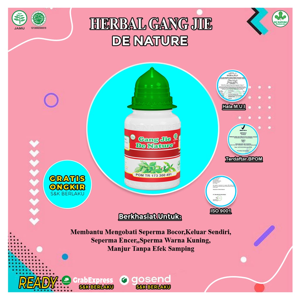 OBAT HERBAL DENATURE Mani Keluar Sendiri - Sperma Bocor, Keluar Sendiri, Kurang Kental, Pengental Ma