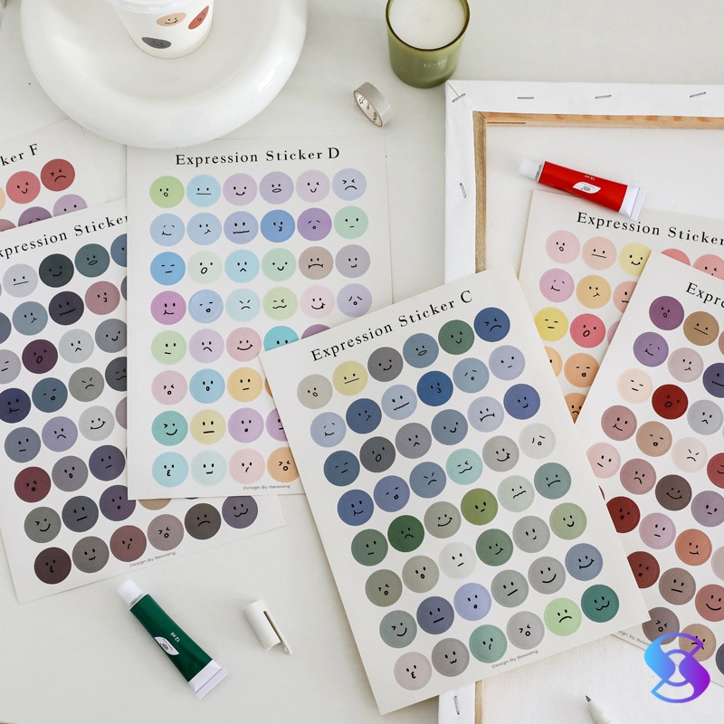 

Stiker polka dot stiker emotikon stiker label berperekat-Suning Mall