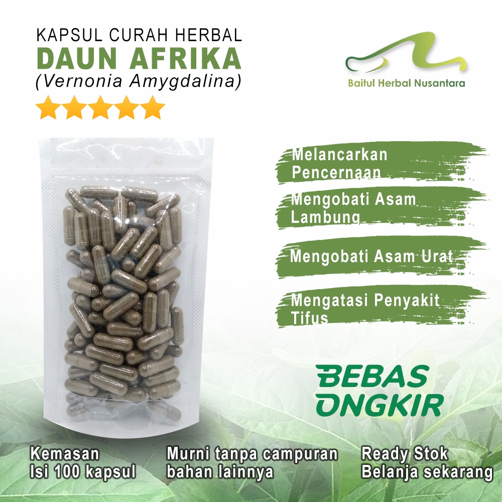

100 Kapsul DAUN AFRIKA Herbal Antioksidan Penyubur Kandungan Diabetes