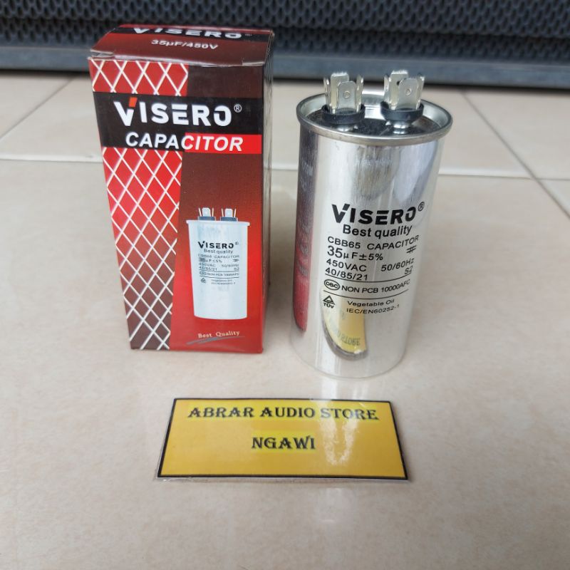 Kapasitor Visero Alumunium / Capasitor Alumunium Visero 15uf / 40uf / 45uf / 50uf 450v