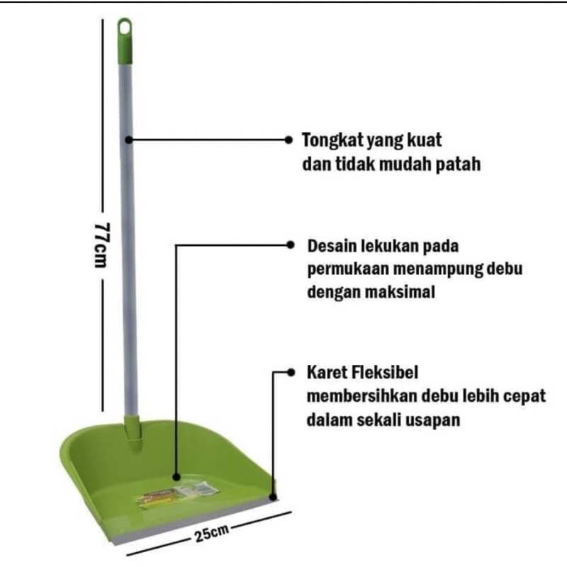 Scotch Brite 3M Pengki Plastik ID-44 Tempat Membersihkan Sampah Serokan Sampah