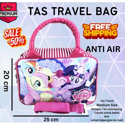 COD ~ 2in1 Travel Bag ANTI AIR ANAK &amp; DEWASA KARAKTER Jinjing + Selempang (TAS KOPER JINJING/TAS RENANG) Tas Travel Tas lebaran Tas mudik tas jinjing tas ransel tas multifungsi tas anak Travel Korea