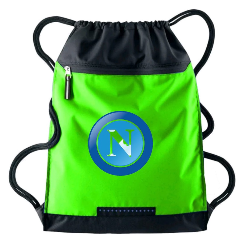 Tas Serut pria stringbag selempang olahraga Logo Napoli | Liga Italia | tas travel serut Waterproof resleting