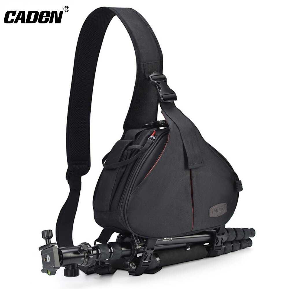 CADeN Tas Kamera Selempang DSLR Tripod Waterproof Camera Bag - K1 - Black