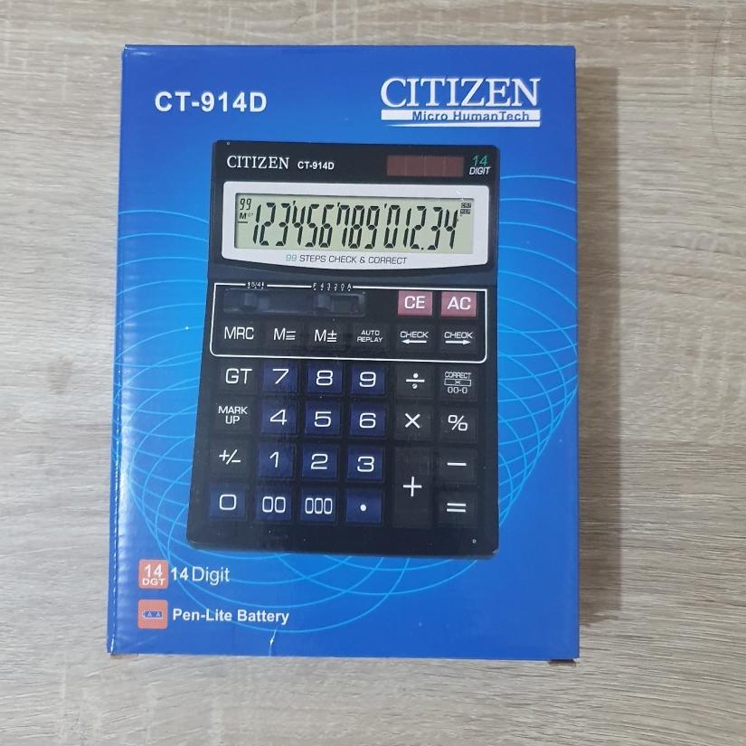 

♣ Kalkulator / calculator CITIZEN Besar 14 Digit CT 914D ✲