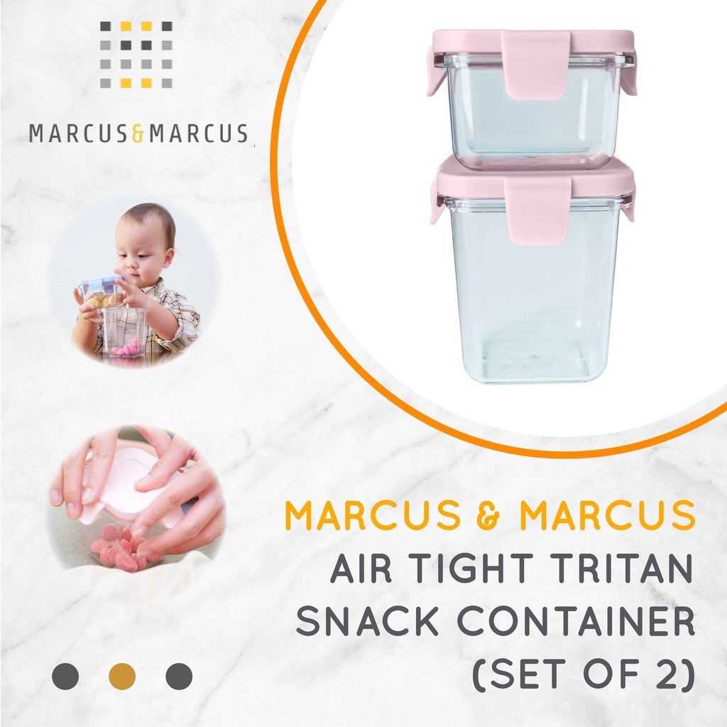 Marcus &amp; Marcus Air Tight Tritan Snack Container Set / Tempat Makan Bayi