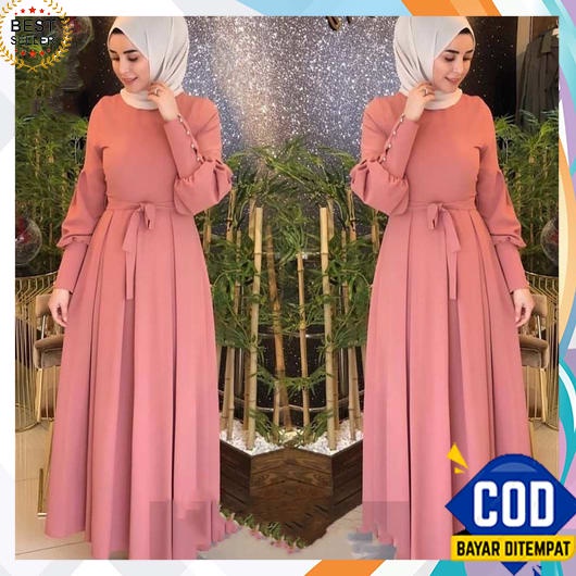 Gamis Wanita Terbaru 2023 Import Games Jumbo Longdres Dewasa Baju Muslim Syari Elegan Kekinian Set C