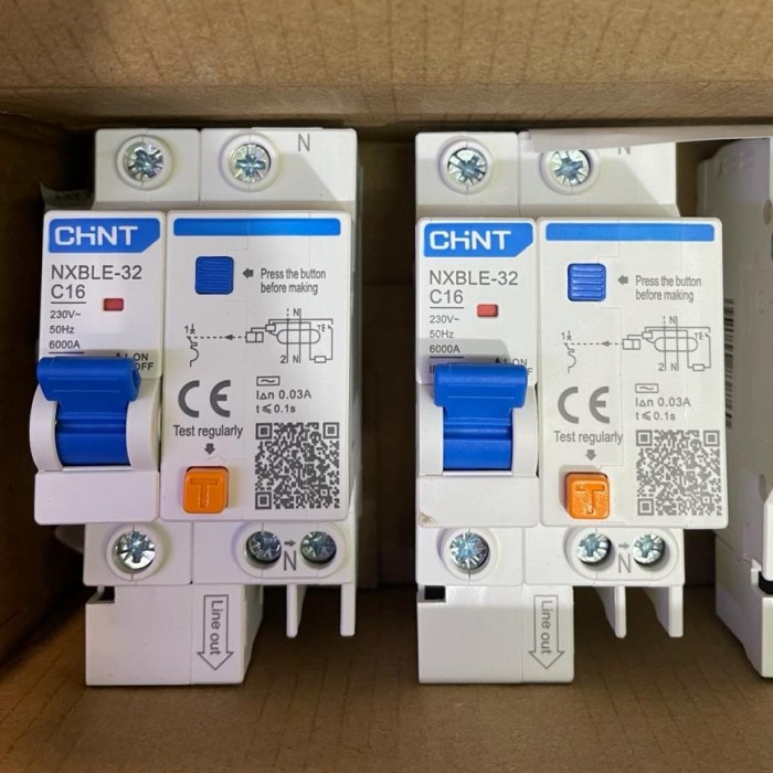Elcb Chint Nxble-32 2P 6A/10A/16A/20A 30Ma