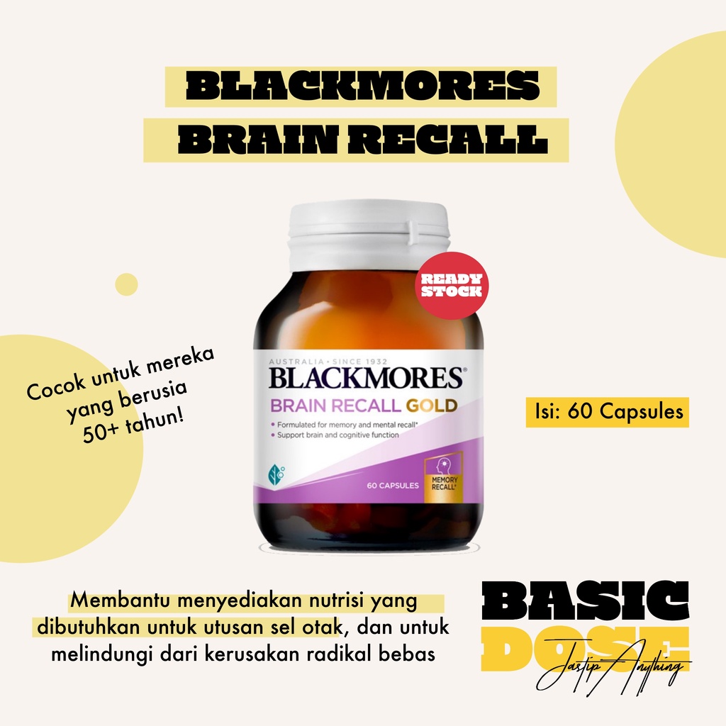 [READY STOCK] BLACKMORES Brain Recall Gold, 60s