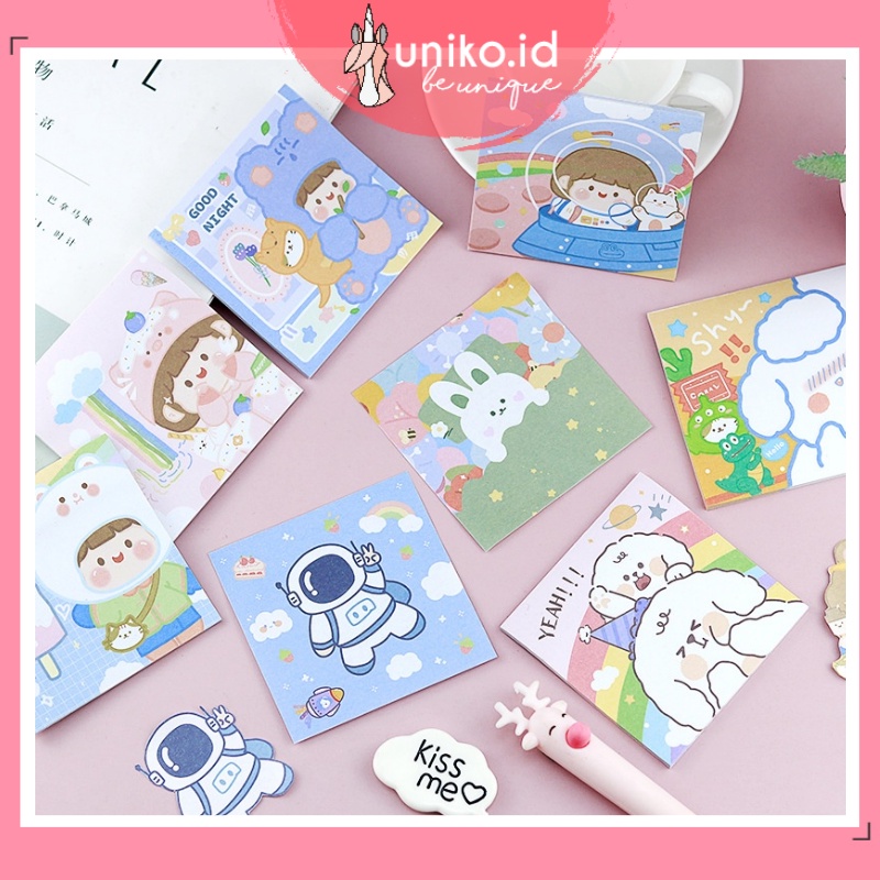 

UNIKO.ID MEMO STICKY NOTE LUCU MOTIF KARTUN 4 IN 1 SET 4 MOTIF