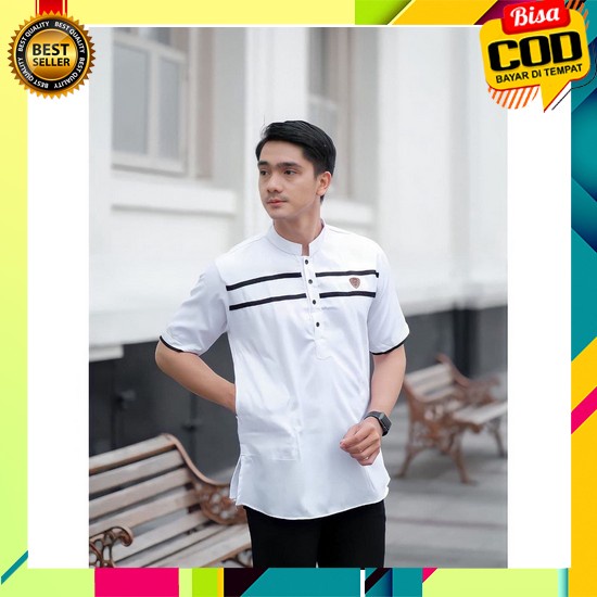 Koko Pria Lengan Panjang Koko Laki Laki Premium Model Kemeja Lebaran Bordir Kurta Baju Kekinian Simp