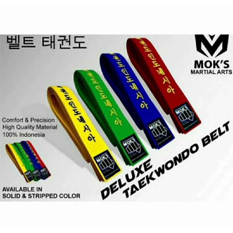 SABUK TAEKWONDO MERK MOKS ORIGINAL DELUXE