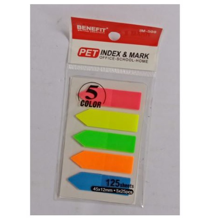 Jual Color Indeks Sticky Notes Post It BENEFIT 5 Warna Lembar Colorful Perlengkapan Peralatan School Office Sekolah Kantor Note Book Catetan Stickynotes Mencatat Stationery Catatan Tempel Buku Literatur Tanda Bacaan Novel Stick Murah Grosir Prakarya