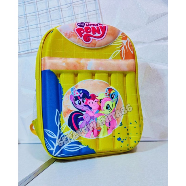 Tas ransel sekolah anak perempuan karakter unicorn Kuda Pony  pul STRIP trendy kekinian  Tas Lucu