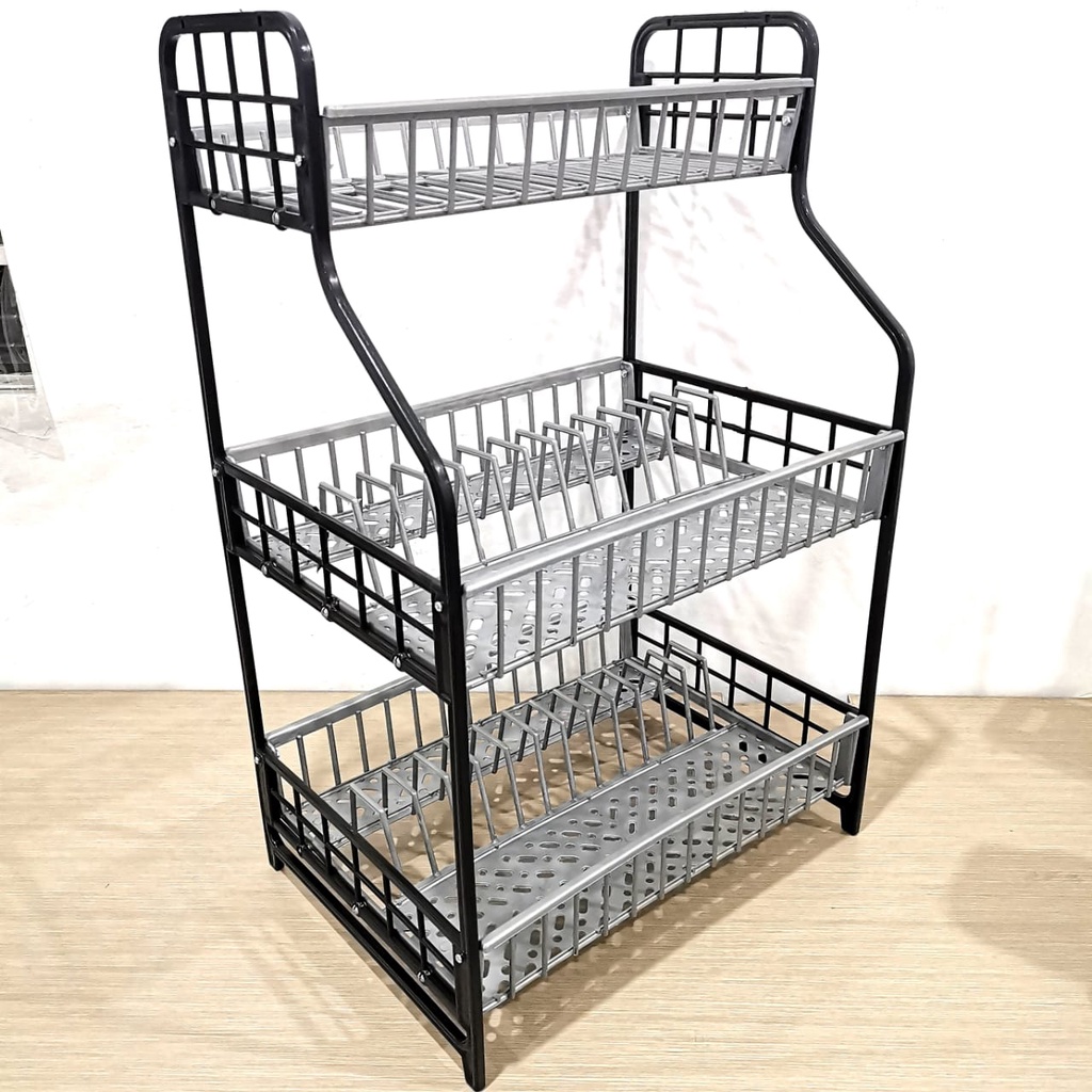 RAK PIRING PLASTIK SUSUN - RAK PIRING SUSUN 3 / 2 - DISH DRYER RAK PIRING DAN GELAS - RAK PIRING DAN