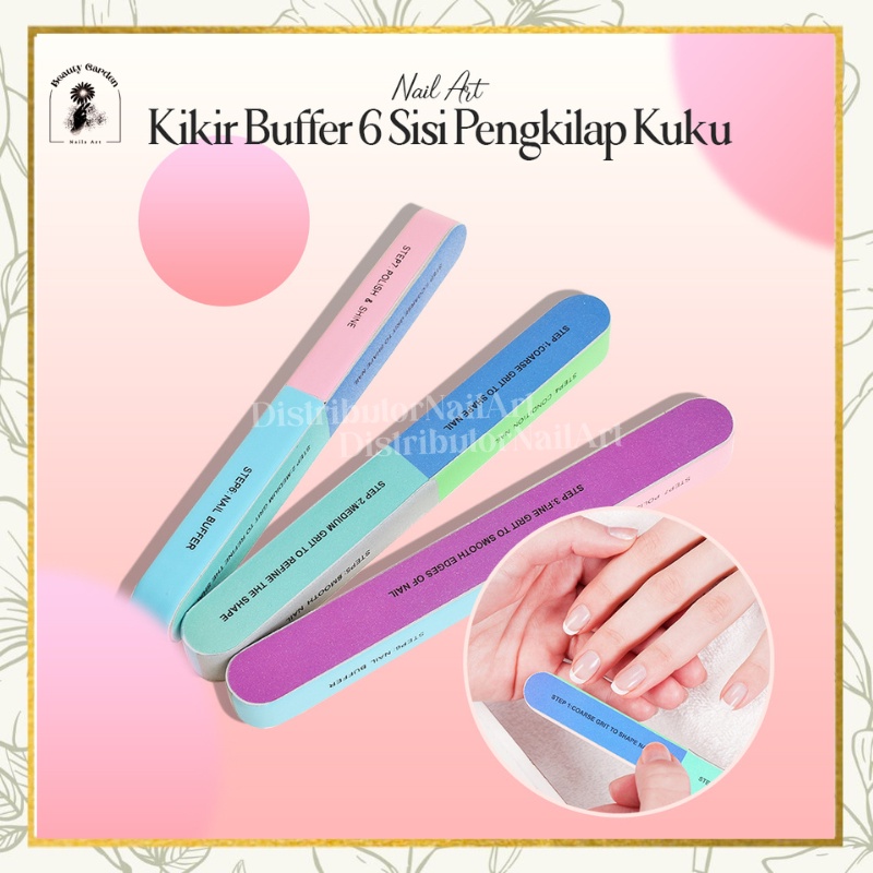 [ COD ]KIKIR BUFFER 6SISI PENGKILAP KUKU/ALAT PENGHALUS KUKU AMPLAS KIKIR NAIL ART/ MANICURE PEDICURE PERAWATAN KUKU