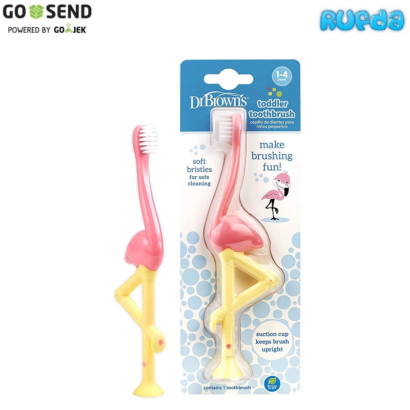 Flamingo - Dr Brown's Toothbrush Sikat Gigi Bayi Dan Anak Browns