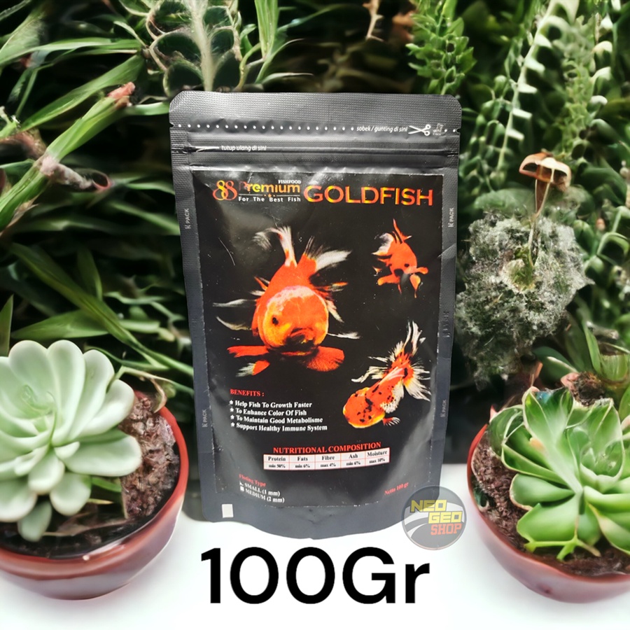 88 PREMIUM GOLDFISH Pelet 100  gr 100gr makanan pakan ikan mas koki